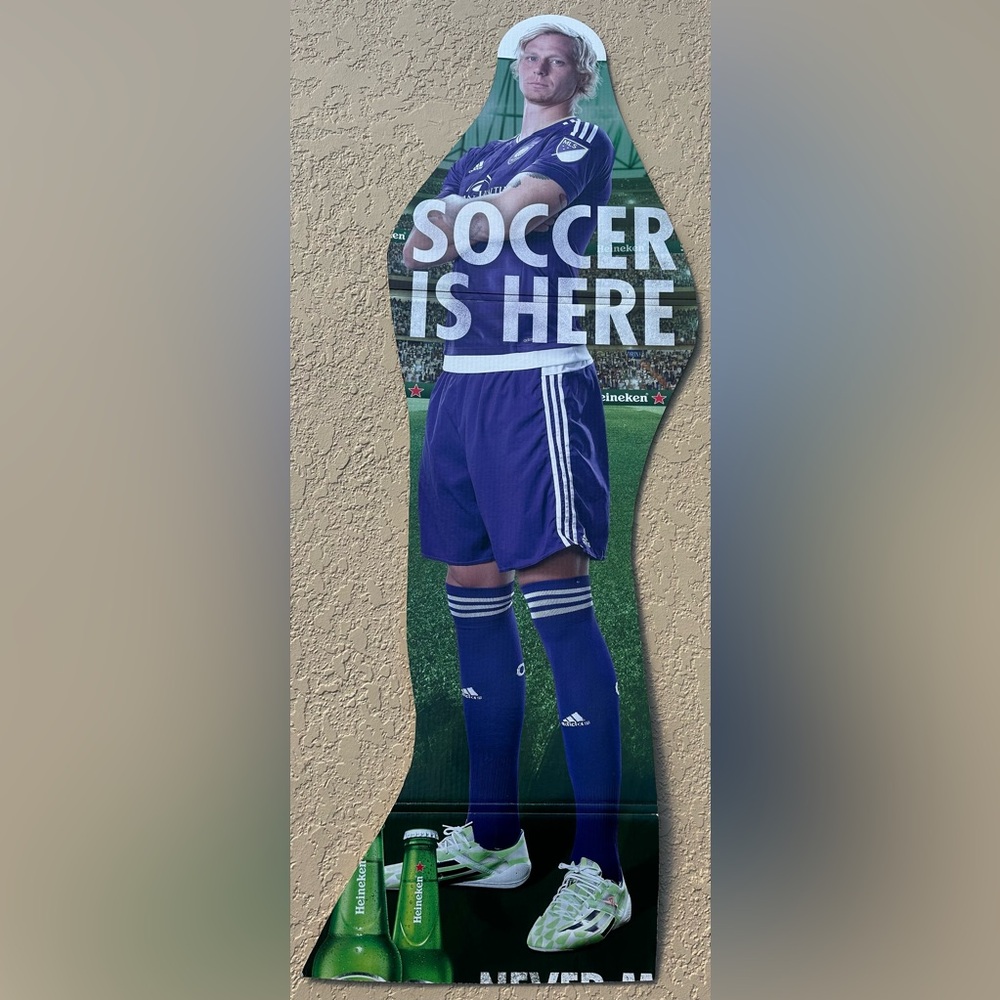 Brek Shea 2015 Orlando City SC MLS Heineken Wall Cardboard Cut Out 56 X 18 RARE